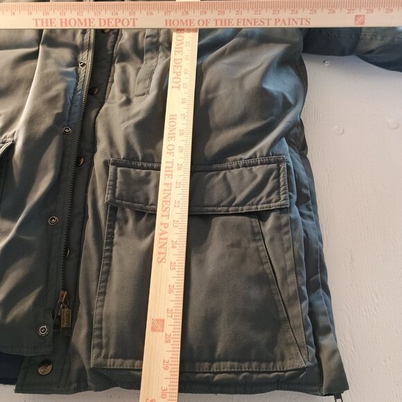 Camel Men's XL Puffy Hoodie Heavy Winter Coat Goose Down Full Zip Parka Coziest - Picture 12 of 13